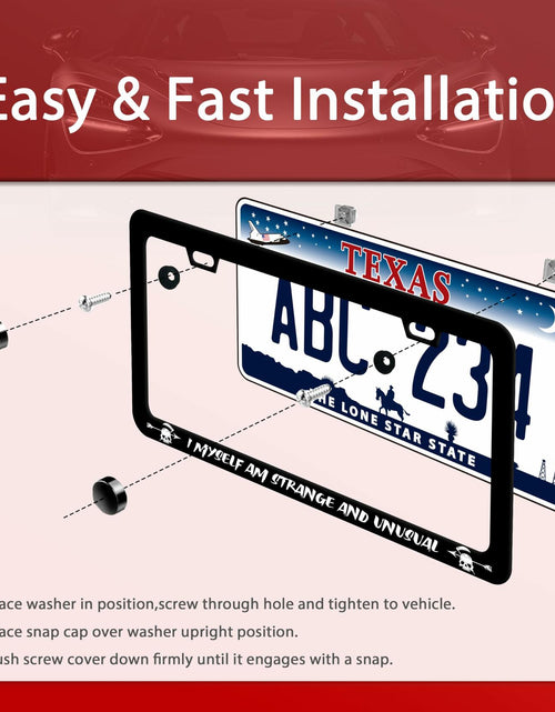 Load image into Gallery viewer, I Myself am Strange and Unusual Stainless Steel License Plate Frame 12.2x6
