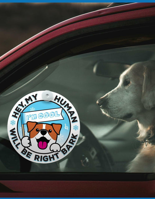 Load image into Gallery viewer, Generic I'M COOL Car Sign Pet Safety Alert Vinyl White/Blue Auto Accessory
