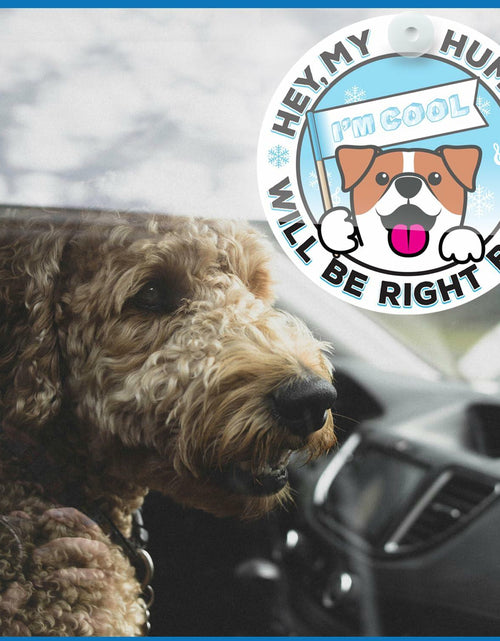 Load image into Gallery viewer, Generic I'M COOL Car Sign Pet Safety Alert Vinyl White/Blue Auto Accessory
