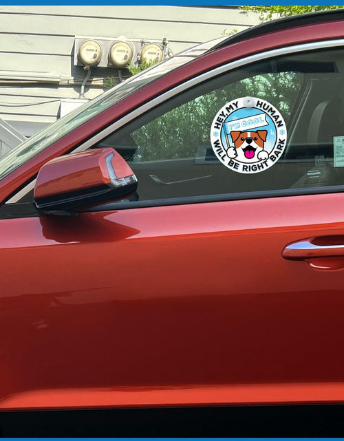 Load image into Gallery viewer, Generic I'M COOL Car Sign Pet Safety Alert Vinyl White/Blue Auto Accessory
