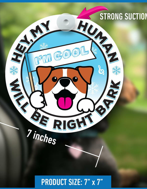 Load image into Gallery viewer, Generic I'M COOL Car Sign Pet Safety Alert Vinyl White/Blue Auto Accessory
