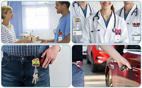 Load image into Gallery viewer, SWOSWHEN Taylor Inspiration Badge Roll Retractable ID Clip Red Hands Heart
