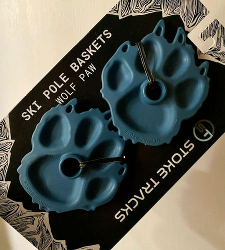 Stoke Tracks Bear Paw Ski Pole Baskets Bear Deep Blue