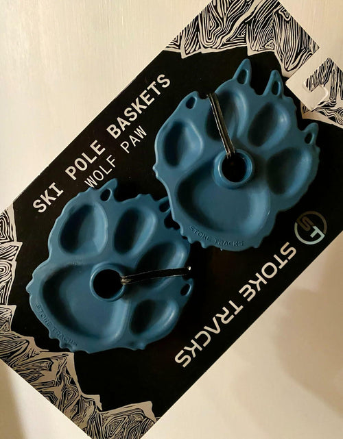 Load image into Gallery viewer, Stoke Tracks Bear Paw Ski Pole Baskets Bear Deep Blue
