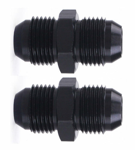 YOMIRACING 6AN Male to AN6 Male Flare Adapter Coupler Black Pack of 2