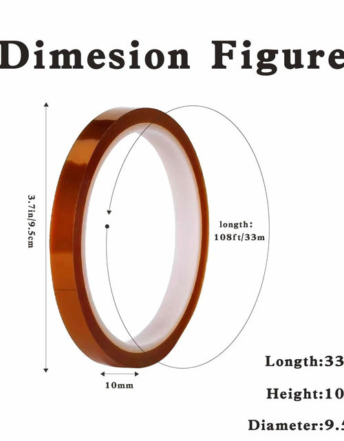 Load image into Gallery viewer, OUSHAACK Heat Resistant Transfer Tape 10mm x 33m 2 Rolls
