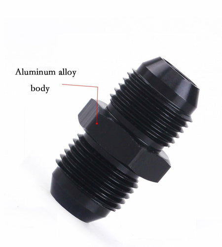 YOMIRACING 6AN Male to AN6 Male Flare Adapter Coupler Black Pack of 2