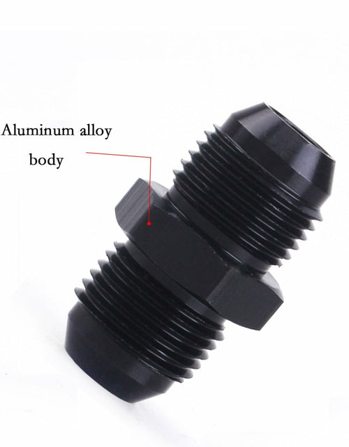 Load image into Gallery viewer, YOMIRACING 6AN Male to AN6 Male Flare Adapter Coupler Black Pack of 2
