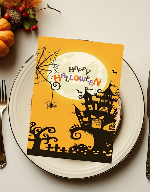 Load image into Gallery viewer, MINGUANGXIXSW Halloween Greeting Card Spooky Castle Moon Design with Envelope
