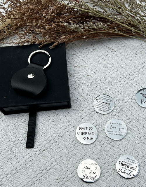 Load image into Gallery viewer, HHXFLY Pocket Hug Leather Keychain Inspirational Gift Box Small
