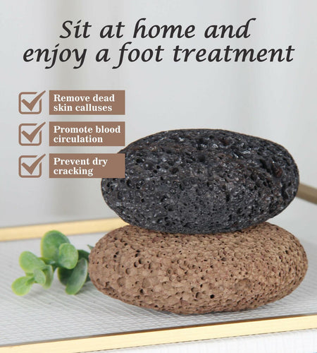 Boncun Foot Pumice Stone Callus Remover Exfoliator Natural Lava Stone Brown