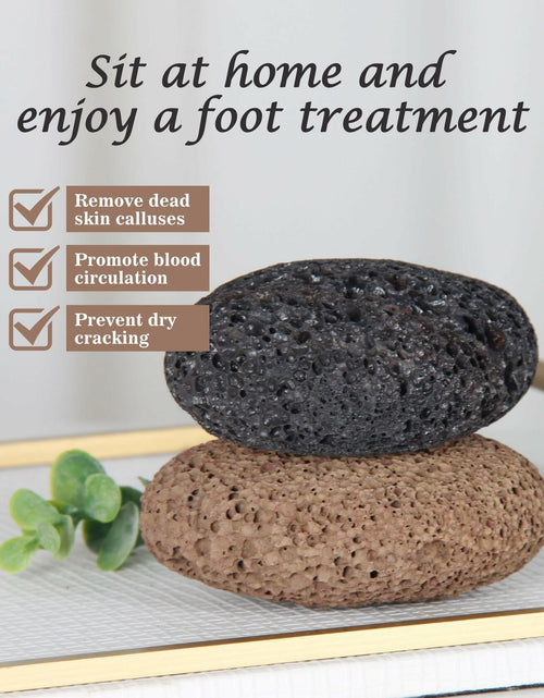 Load image into Gallery viewer, Boncun Foot Pumice Stone Callus Remover Exfoliator Natural Lava Stone Brown
