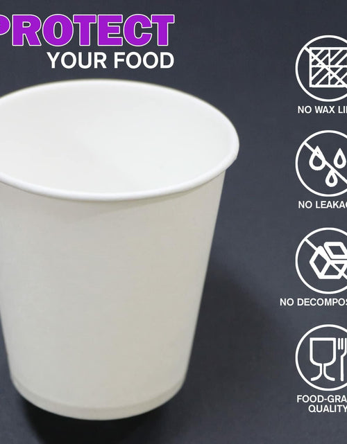 Load image into Gallery viewer, Smygoods Disposable Paper Coffee Cups White 10 OZ 100 Count Hot Beverage

