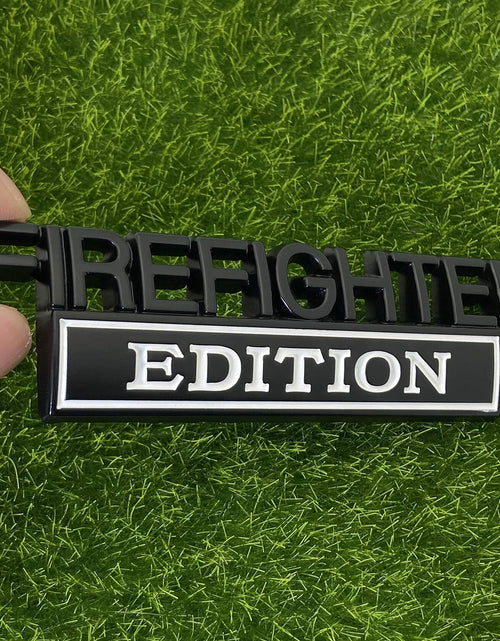 Load image into Gallery viewer, XANAPON Firefighter 3D Metal Fender Badge Car Emblem Chrome Black/White 2PCS
