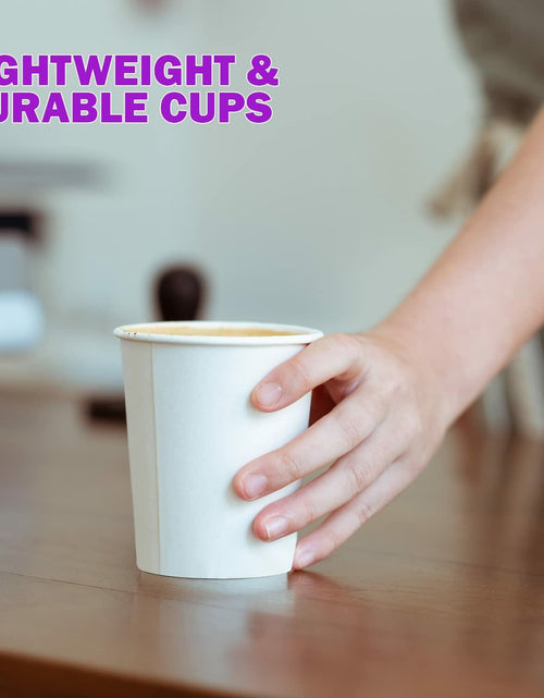 Load image into Gallery viewer, Smygoods Disposable Paper Coffee Cups White 10 OZ 100 Count Hot Beverage
