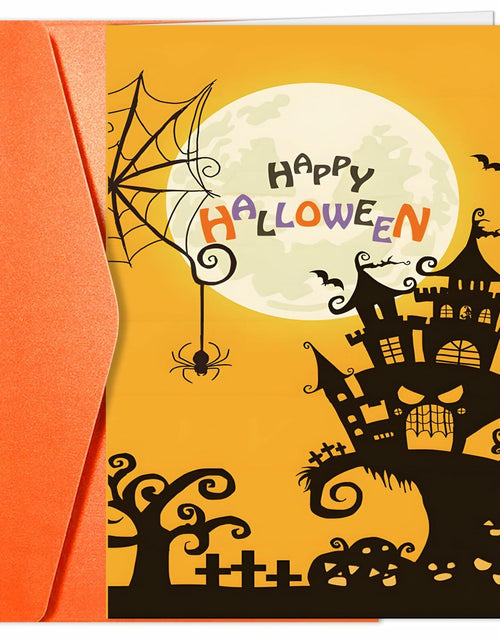 Load image into Gallery viewer, MINGUANGXIXSW Halloween Greeting Card Spooky Castle Moon Design with Envelope
