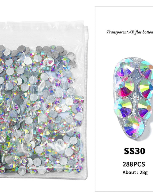 Load image into Gallery viewer, 576pcs SS30 6.5mm AB Rhinestones Round Crystals for Nail Art Jewelry Crafts
