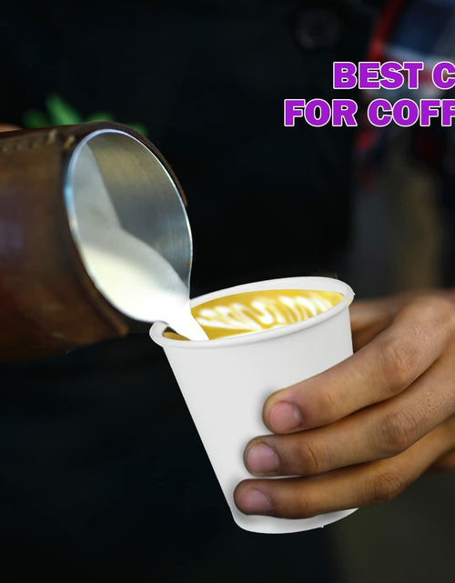 Load image into Gallery viewer, Smygoods Disposable Paper Coffee Cups White 10 OZ 100 Count Hot Beverage
