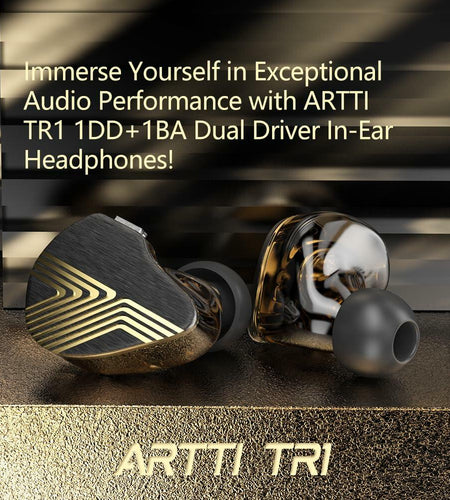ARTTI TR1 Wired IEM Earbuds 1DD+1BA Beryllium In-Ear Monitor 2Pin 0.78mm 3.5mm