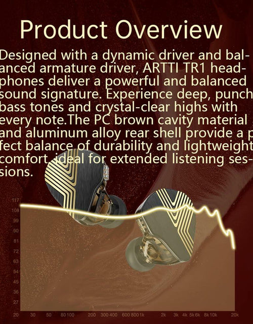 Load image into Gallery viewer, ARTTI TR1 Wired IEM Earbuds 1DD+1BA Beryllium In-Ear Monitor 2Pin 0.78mm 3.5mm
