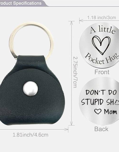 Load image into Gallery viewer, HHXFLY Pocket Hug Leather Keychain Inspirational Gift Box Small

