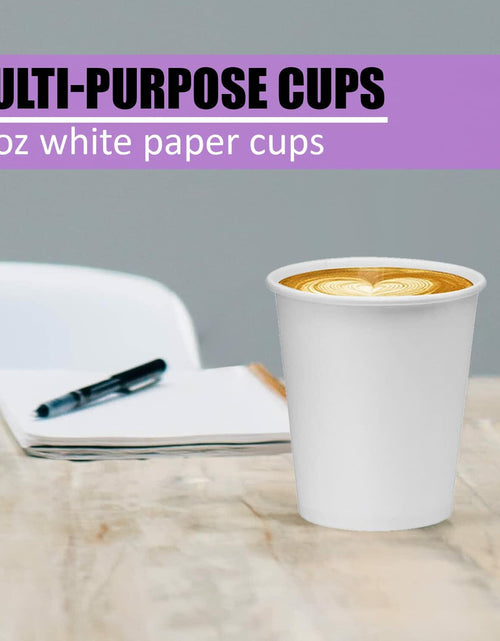 Load image into Gallery viewer, Smygoods Disposable Paper Coffee Cups White 10 OZ 100 Count Hot Beverage
