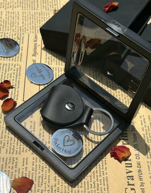 Load image into Gallery viewer, HHXFLY Pocket Hug Leather Keychain Inspirational Gift Box Small
