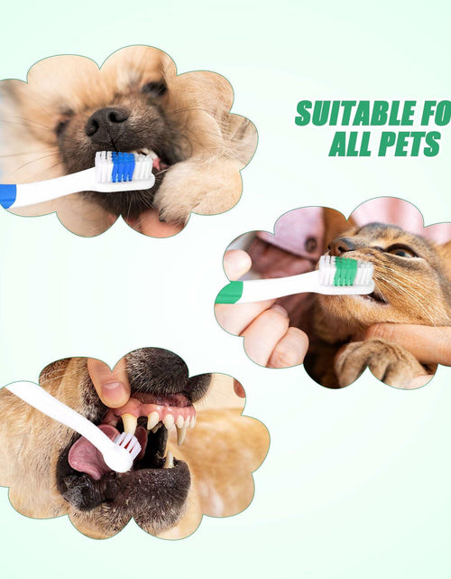 Load image into Gallery viewer, XIHIRCD 3pcs Dual Headed Pet Toothbrush Soft Bristles Dental Care Kit
