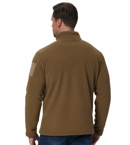 SIZE XL FEWGLEN Men’s Fleece Quarter Zip Pullover Sweatshirt Brown