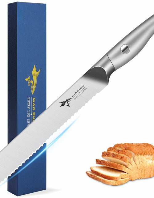 Load image into Gallery viewer, MAD SHARK Bread Knife 8 Inch Stainless Steel Silver Razor Sharp
