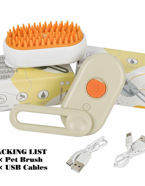 Load image into Gallery viewer, Ayaseen Cat Steam Brush 2PCS Rechargeable Flea Anti-Static Massage Comb
