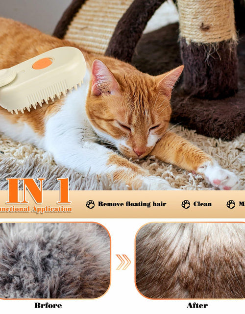 Load image into Gallery viewer, Ayaseen Cat Steam Brush 2PCS Rechargeable Flea Anti-Static Massage Comb
