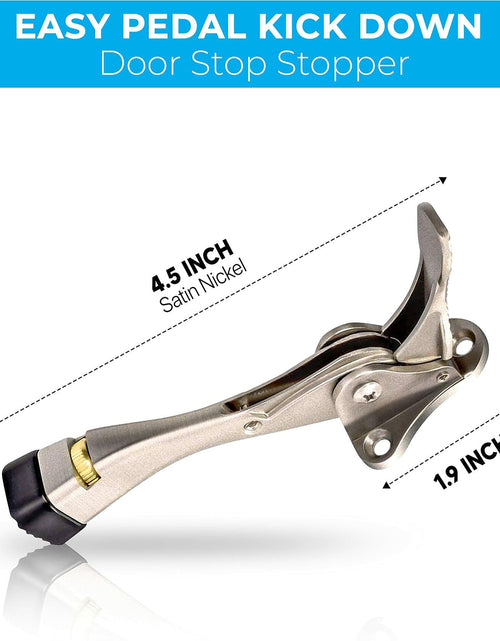 Load image into Gallery viewer, HOME&amp;I Easy Pedal Kick Down Door Stop Chrome 4 Inch 1 Pack Height-Adjustable
