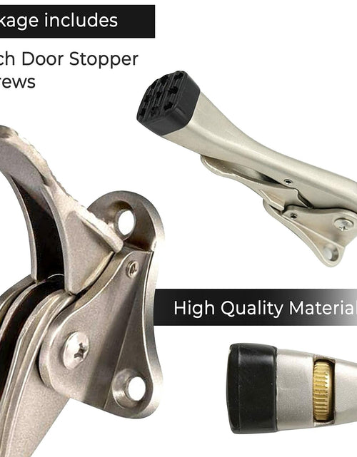 Load image into Gallery viewer, HOME&amp;I Easy Pedal Kick Down Door Stop Chrome 4 Inch 1 Pack Height-Adjustable
