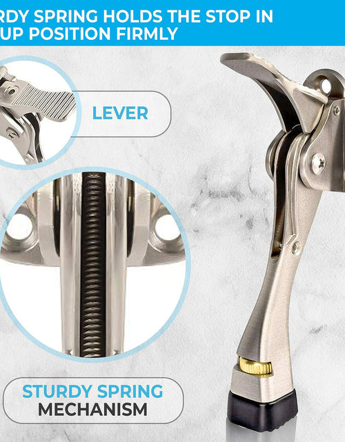 Load image into Gallery viewer, HOME&amp;I Easy Pedal Kick Down Door Stop Chrome 4 Inch 1 Pack Height-Adjustable
