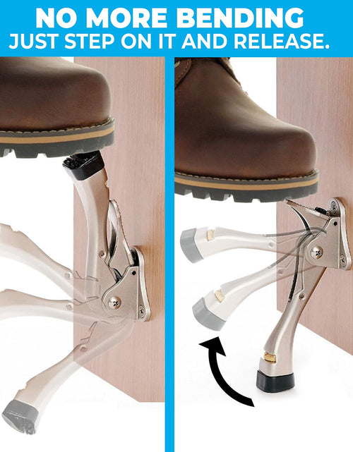 Load image into Gallery viewer, HOME&amp;I Easy Pedal Kick Down Door Stop Chrome 4 Inch 1 Pack Height-Adjustable
