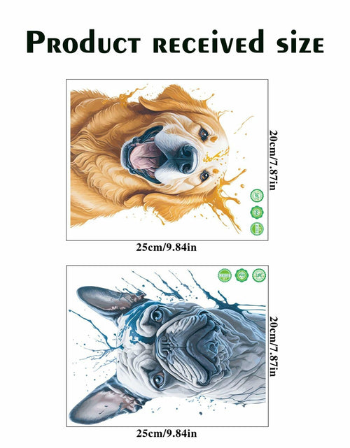 Load image into Gallery viewer, ROLY BEE 2 Sheets Funny Dog Toilet Cover Stickers 9.84x7.87 Multicolor PVC
