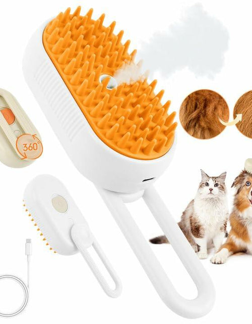 Load image into Gallery viewer, Ayaseen Cat Steam Brush 2PCS Rechargeable Flea Anti-Static Massage Comb

