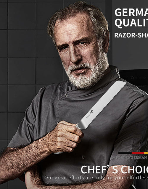 Load image into Gallery viewer, MAD SHARK Bread Knife 8 Inch Stainless Steel Silver Razor Sharp
