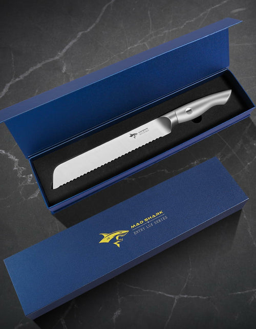 Load image into Gallery viewer, MAD SHARK Bread Knife 8 Inch Stainless Steel Silver Razor Sharp
