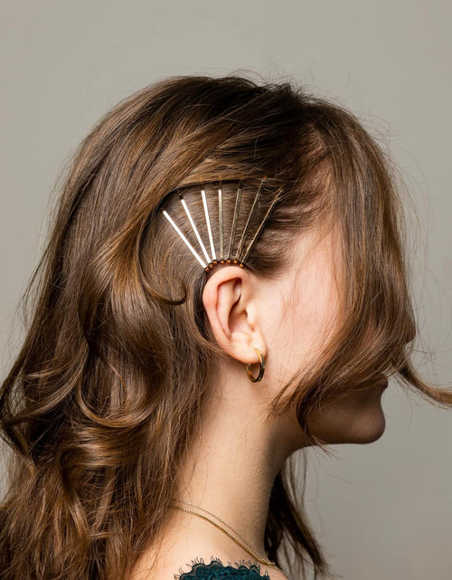 Load image into Gallery viewer, KOKO &amp; KO Gold Bobby Pins 2in 40pcs Flat Hair Pins Blonde Hair
