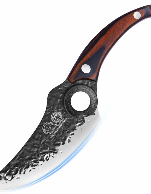 Load image into Gallery viewer, XYJ Forged Boning Knife Carbon Steel Full Tang Coffee w/ Sheath
