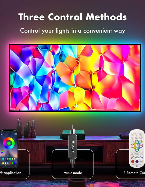 Load image into Gallery viewer, DTQJ RGB LED TV Backlight Strip 13.1ft USB Music Sync Bluetooth Remote
