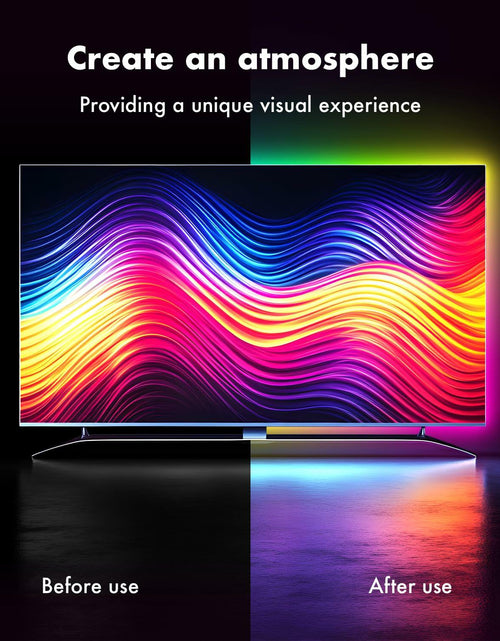 Load image into Gallery viewer, DTQJ RGB LED TV Backlight Strip 13.1ft USB Music Sync Bluetooth Remote
