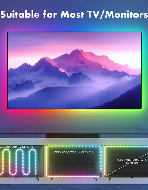 Load image into Gallery viewer, DTQJ RGB LED TV Backlight Strip 13.1ft USB Music Sync Bluetooth Remote
