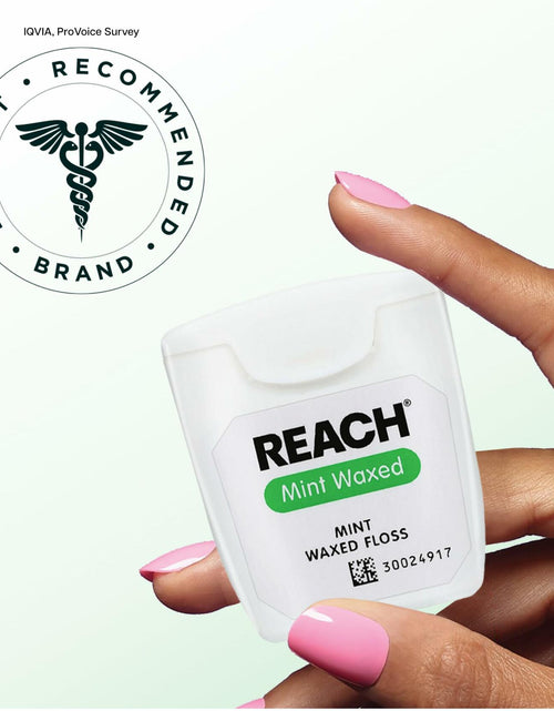 Load image into Gallery viewer, REACH Waxed Dental Floss Mint 55 yd 1 Pack PFAS Free Shred Resistant Green

