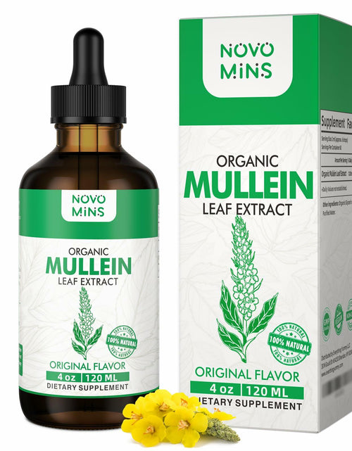 Load image into Gallery viewer, BestBy03/26 novomins Mullein Leaf Tincture Lung Detox Vegan 4 fl oz Chlorophyll
