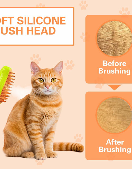 Load image into Gallery viewer, Steamy 3-in-1 Steam Pet Grooming Brush Self-Cleaning Hair Removal for Cats OPEN
