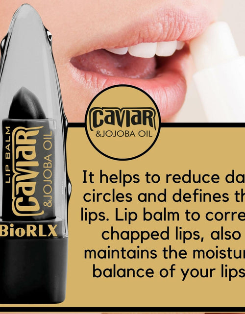 Load image into Gallery viewer, BioRLX Aloe Vera Lip Balm Caviar &amp; Jojoba Oil 0.12oz Pack of 3
