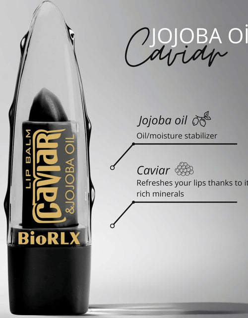 Load image into Gallery viewer, BioRLX Aloe Vera Lip Balm Caviar &amp; Jojoba Oil 0.12oz Pack of 3
